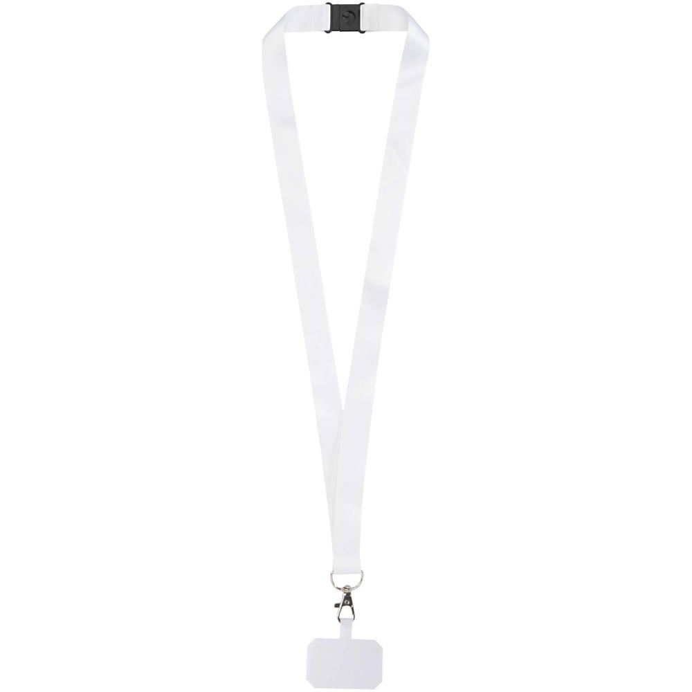 Addie sublimatie RPET-lanyard met telefoonhouder en veiligheidssluiting