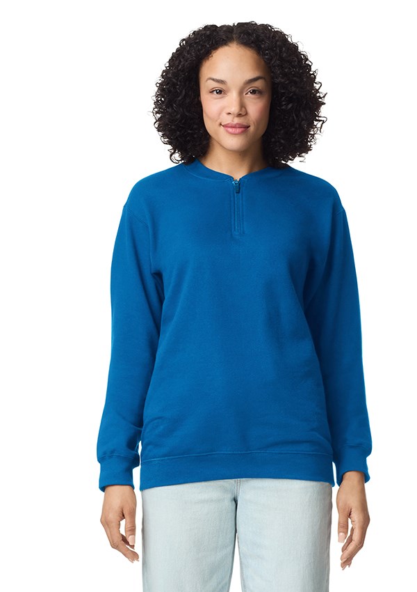 Gildan Softstyle Midweight 1/4 Zip Sweater - 51 Royal
