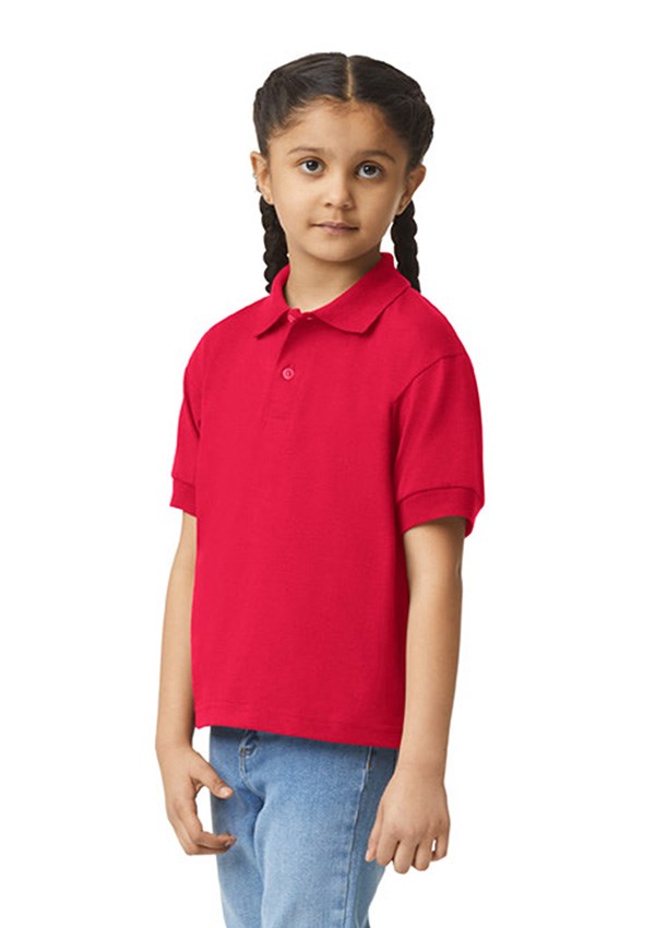 Gildan Dry Blend Jersey Polo for kids - 40 Red