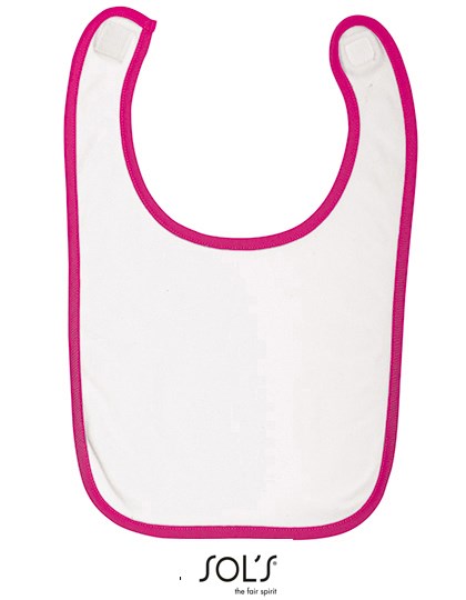 SOL´S - Baby Bib Babib - White, Fuchsia