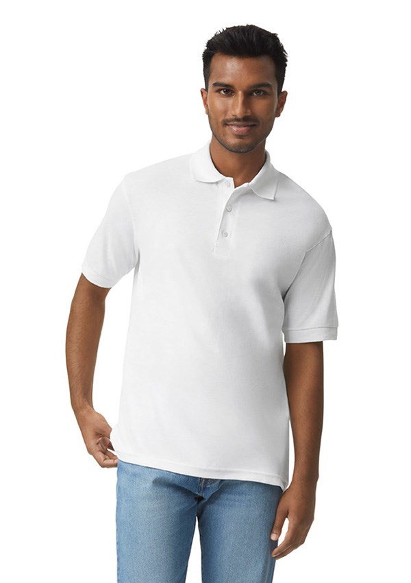 Gildan Dry Blend Jersey Polo - 30 White